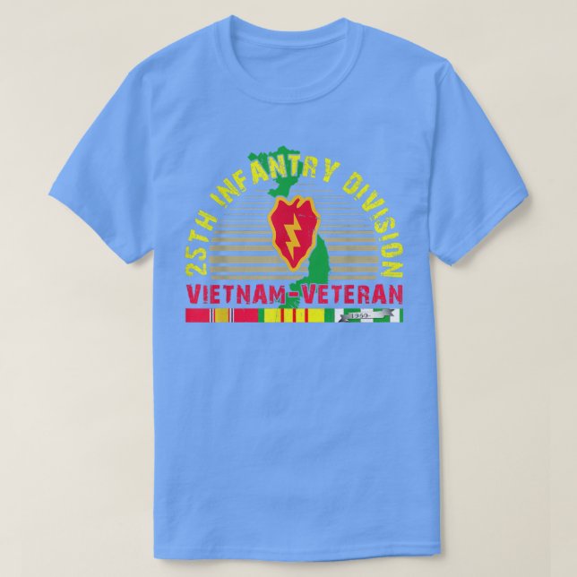 25th Infantry Division Vietnam Veteran  T-Shirt (Design vorne)