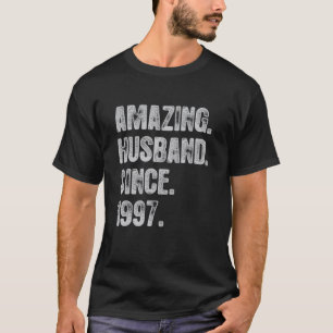25th Wedding Aniversary For Him Amazing Husband Si T-Shirt
