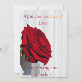 25th Wedding Anniversary Card for Parents – Silver Feiertagskarte