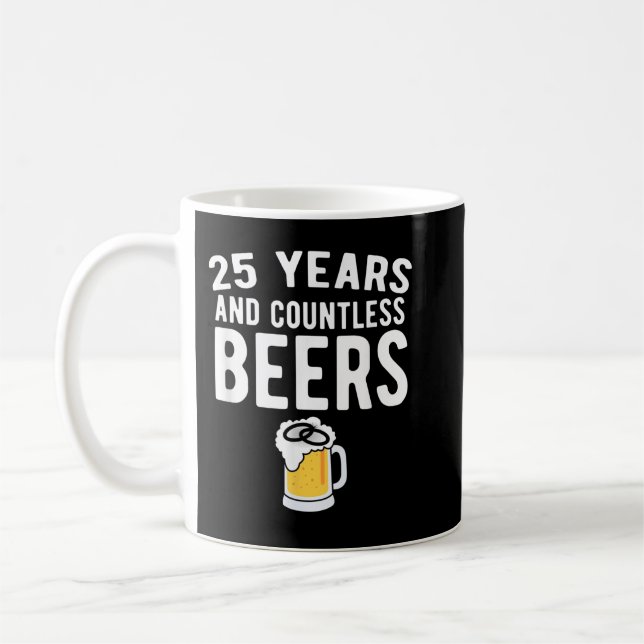 25th Wedding Anniversary Funny Husband Love Gift Kaffeetasse (Links)