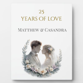 25th Wedding Anniversary Heirloom Celebration Fotoplatte