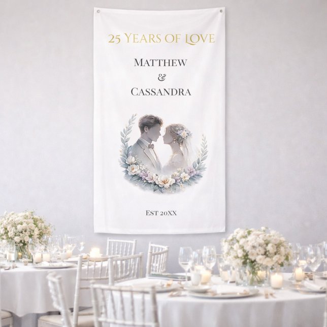 25th Wedding Anniversary Heirloom-Like Keepsake Banner (Von Creator hochgeladen)