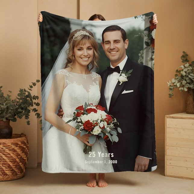 25th Wedding Anniversary Sherpa Blanket Photo Sherpadecke (Von Creator hochgeladen)