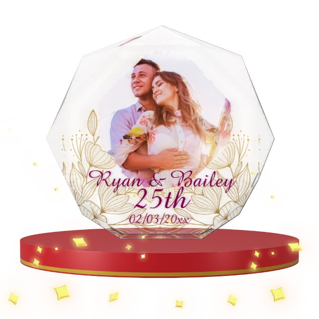 25th Wedding Anniversary Spring Flowers Design Fotoblock (Von Creator hochgeladen)