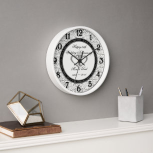 25th Wedding Anniversary Wall Clock Wanduhr
