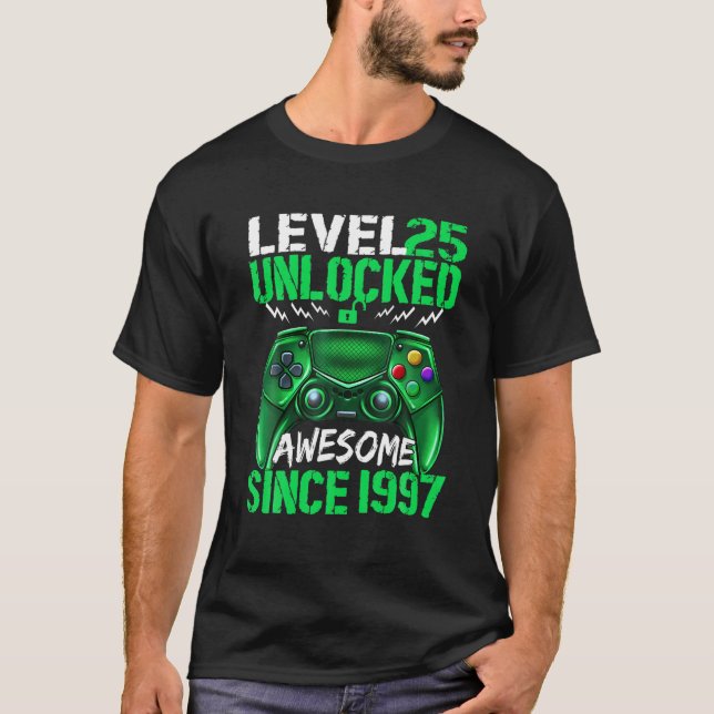 25th Yrs Old Boy Level 25th Unlock Phantastisch 19 T-Shirt (Vorderseite)