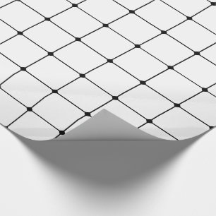 260216 Gitter - Schwarz auf Weiß Geschenkpapier