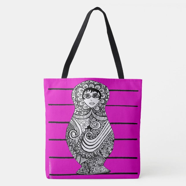 265 - Matrioska BW Tote Bag (Vorderseite)