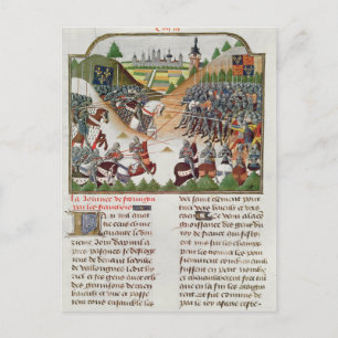 2691 f.183 Battle Szene, von Jehan Charetier Postkarte