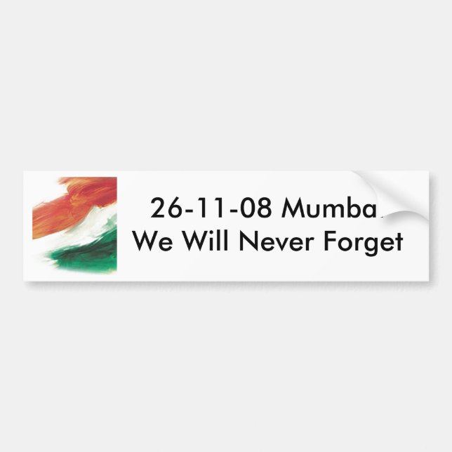 26/11 Mumbai-Autoaufkleber Autoaufkleber (Vorne)