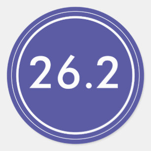 26.2 Aufkleber Blau mit Weiß