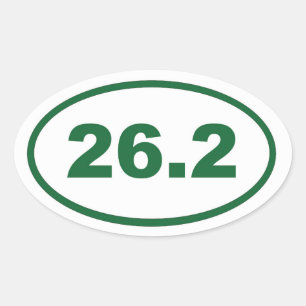 26,2 Grün Ovaler Aufkleber