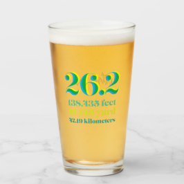 26.2 Marathon-Laufstrecke Grün Glas