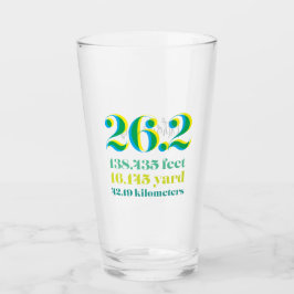 26.2 Marathon-Laufstrecke Grün Glas