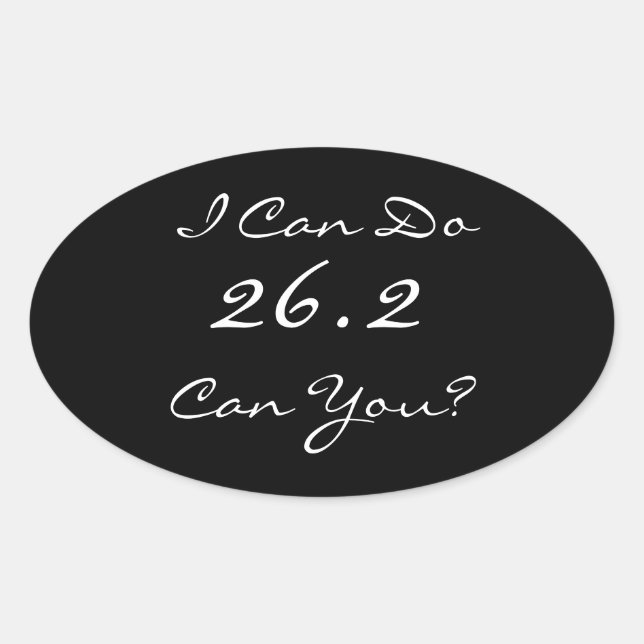 26.2 Marathon-Runner-Sticker Ovaler Aufkleber (Vorderseite)