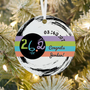 26,2 Marathonläufer Gratulation Eklektisch Ornament Aus Metall