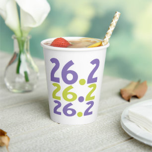 26.2 Marathonläufer Pappbecher
