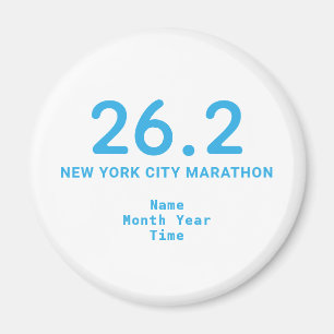 26.2 Marathonläufer Personalisiert Blue Magnet