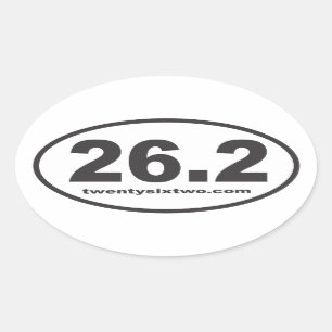 26,2 twentysixtwo.com Oval-Aufkleber Ovaler Aufkleber