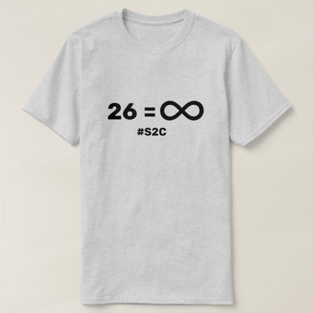 26 Buchstaben, unbegrenzte Möglichkeiten T-Shirt (Design vorne)