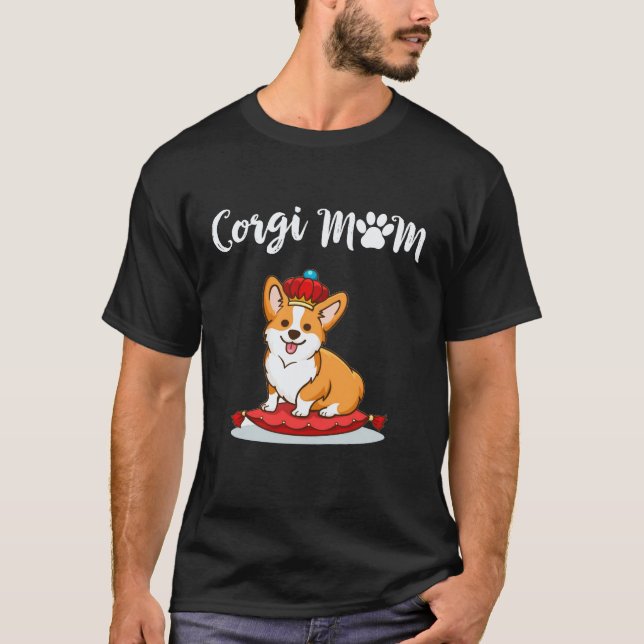 26 Corgi-Mama Corgi T-Shirt (Vorderseite)