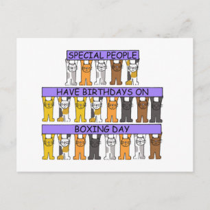 26. Dezember Geburtstag Niedlicher Cartoon Katzen Postkarte