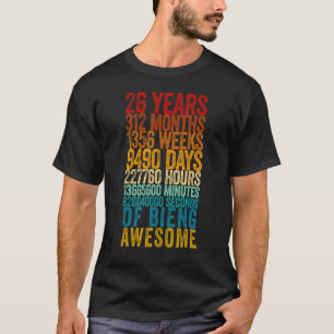 26. Geburtstag - Altes Meter 26 Jahre alt T-Shirt