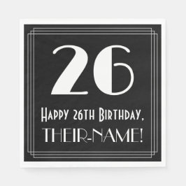 26. Geburtstag ~ Art Deco Inspiriert Look "26", Na Serviette
