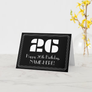 26. Geburtstag: Art Deco inspiriertes Aussehen "26 Karte