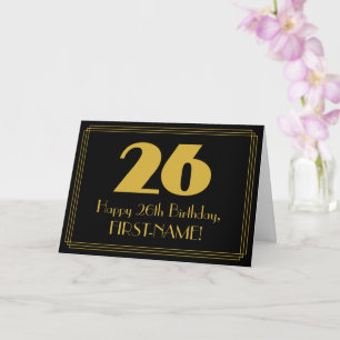 26. Geburtstag: Art Deco inspiriertes Aussehen "26 Karte