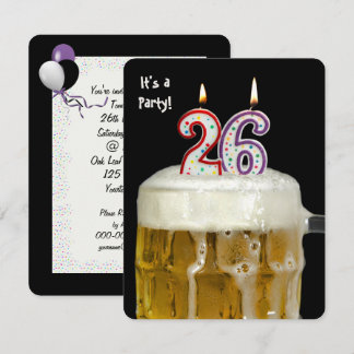 26. Geburtstag Beer Party Einladung