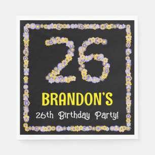 26. Geburtstag: Blumennummer, Individuelle Name, B Serviette