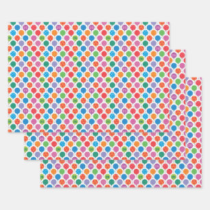 26. Geburtstag farbenfrohe Ballons Geschenkpapier Set