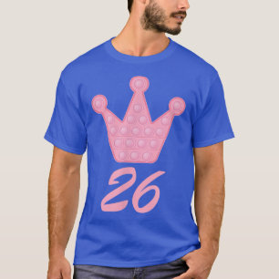 26. Geburtstag Königin Rosa Krone Dekoration T-Shirt