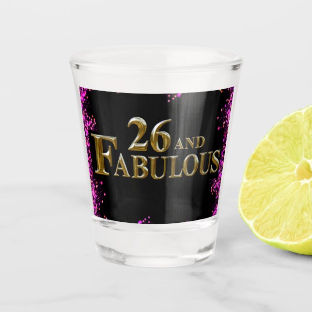 26. Geburtstag Schnapsglas (Vorderseite)