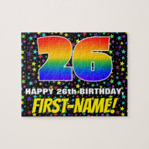 26. Geburtstag — Spaß, farbenfrohe Sternenweltenmu