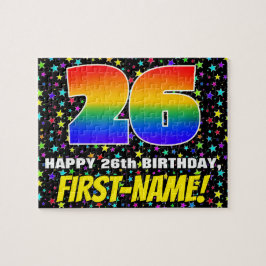 26. Geburtstag — Spaß, farbenfrohe Sternenweltenmu Puzzle