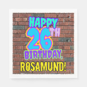 26. Geburtstag ~ Spaß, Urban Graffiti Inspiriert L Serviette