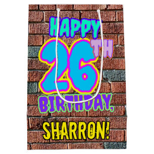 26. Geburtstag: Spaß, Urban Graffiti Inspiriert Lo Mittlere Geschenktüte