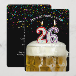 26. Geburtstags-Bier-Party Einladung