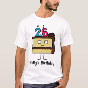 26. Geburtstags-Kuchen mit Kerzen T-Shirt