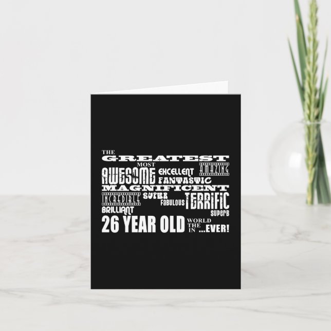 26. Geburtstagsparty Besten 26. Karte (Vorderseite)