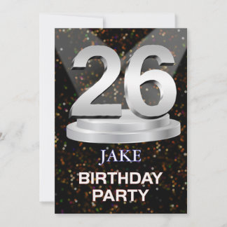26. Geburtstagsparty Einladung einen Namen hinzufü