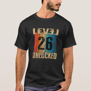 26. Geburtstagsstufe Unverriegelte Vintage Retro T-Shirt