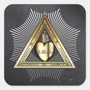 26. Grad: Freund und Bruder Ewigkeit Quadratischer Aufkleber