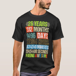 26 Jahre 312 Monate Phantastisch 26. Geburtstag T-Shirt
