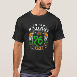 26 Jahre alt Irish Birthday Gift Irland Flaggenmar T-Shirt