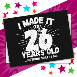 26 Jahre alt Sarcastic Meme Funny 26. Geburtstag Postkarte