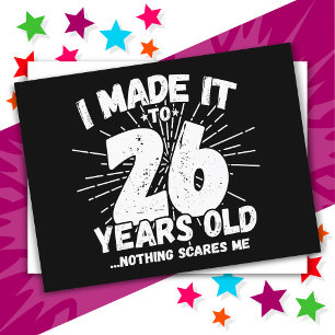 26 Jahre alt Sarcastic Meme Funny 26. Geburtstag Postkarte