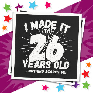 26 Jahre alt Sarcastic Meme Funny 26. Geburtstag Serviette